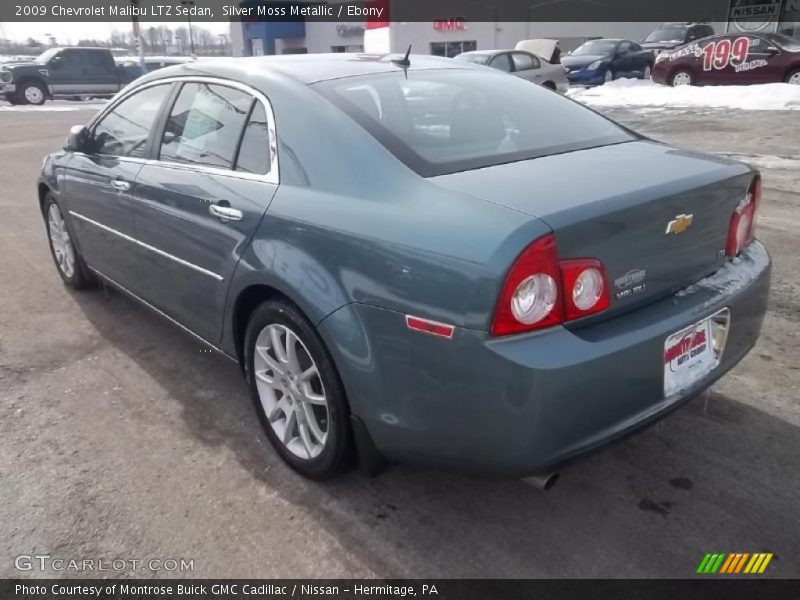 Silver Moss Metallic / Ebony 2009 Chevrolet Malibu LTZ Sedan
