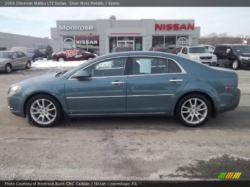 Silver Moss Metallic / Ebony 2009 Chevrolet Malibu LTZ Sedan