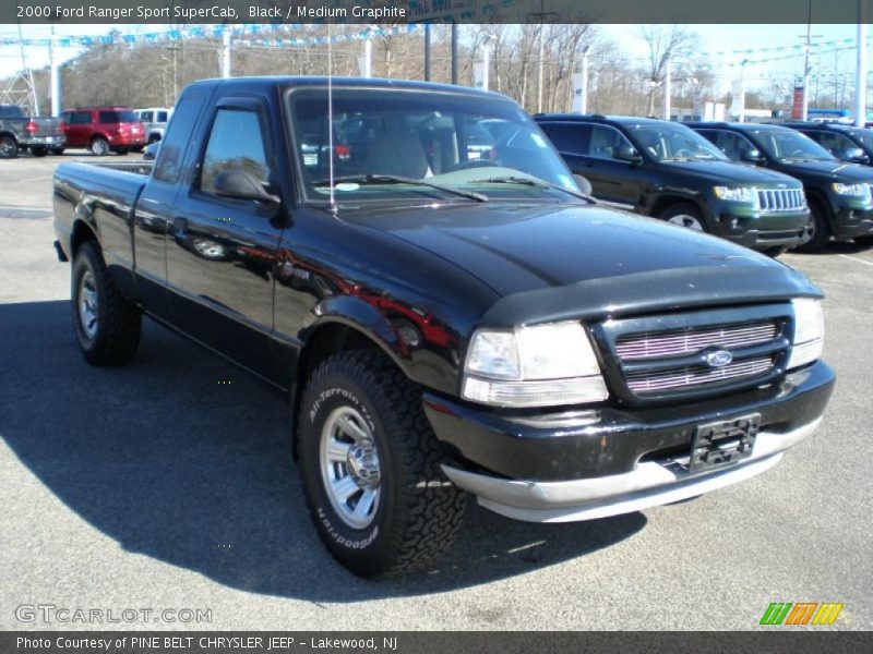 Black / Medium Graphite 2000 Ford Ranger Sport SuperCab