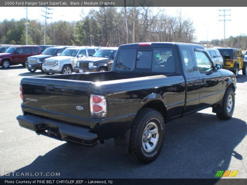Black / Medium Graphite 2000 Ford Ranger Sport SuperCab
