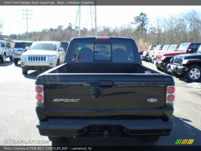 Black / Medium Graphite 2000 Ford Ranger Sport SuperCab