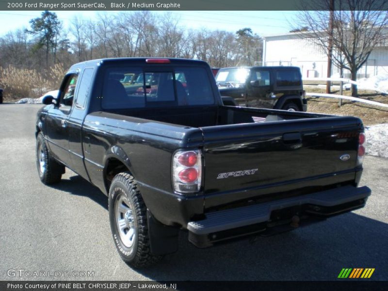 Black / Medium Graphite 2000 Ford Ranger Sport SuperCab