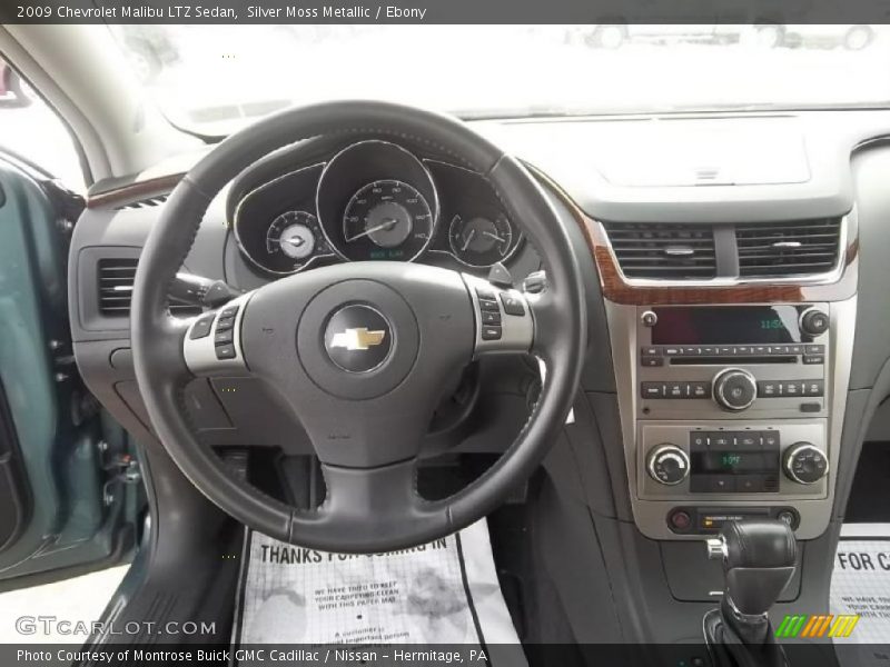 Silver Moss Metallic / Ebony 2009 Chevrolet Malibu LTZ Sedan