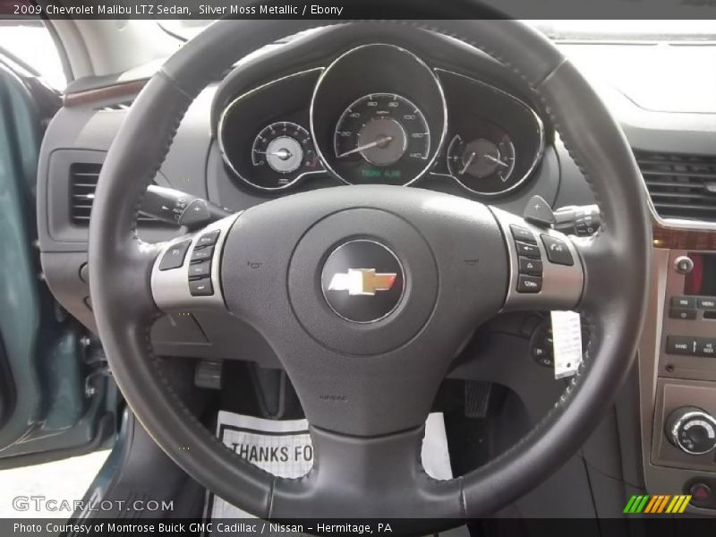Silver Moss Metallic / Ebony 2009 Chevrolet Malibu LTZ Sedan