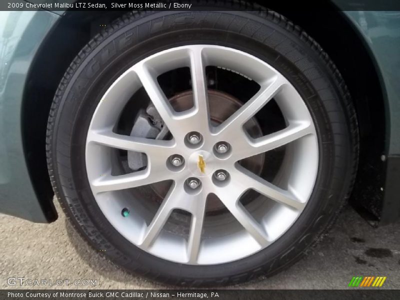 Silver Moss Metallic / Ebony 2009 Chevrolet Malibu LTZ Sedan