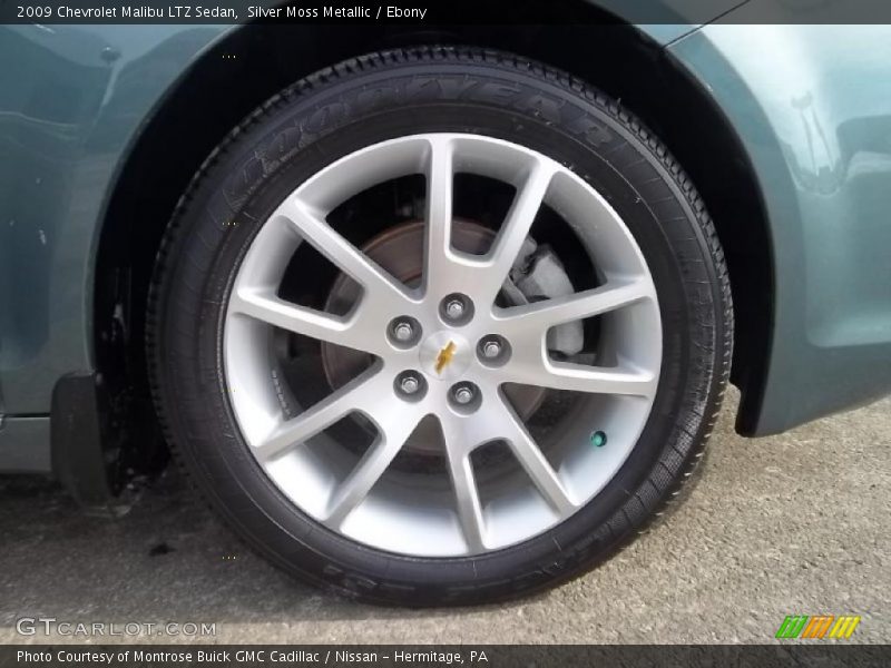 Silver Moss Metallic / Ebony 2009 Chevrolet Malibu LTZ Sedan