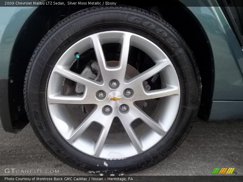 Silver Moss Metallic / Ebony 2009 Chevrolet Malibu LTZ Sedan