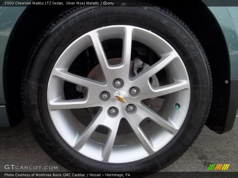 Silver Moss Metallic / Ebony 2009 Chevrolet Malibu LTZ Sedan