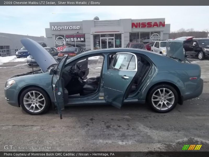 Silver Moss Metallic / Ebony 2009 Chevrolet Malibu LTZ Sedan