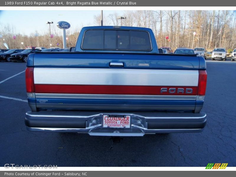 Bright Regatta Blue Metallic / Crystal Blue 1989 Ford F150 Regular Cab 4x4