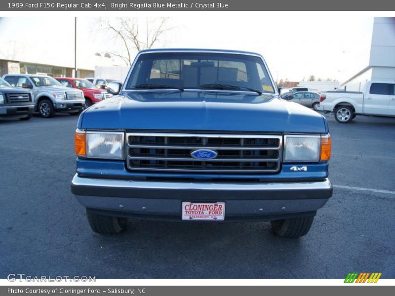 Bright Regatta Blue Metallic / Crystal Blue 1989 Ford F150 Regular Cab 4x4