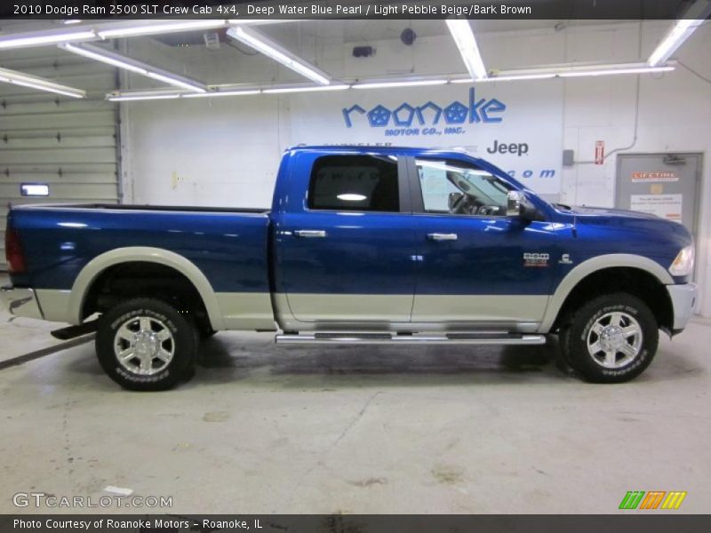 Deep Water Blue Pearl / Light Pebble Beige/Bark Brown 2010 Dodge Ram 2500 SLT Crew Cab 4x4