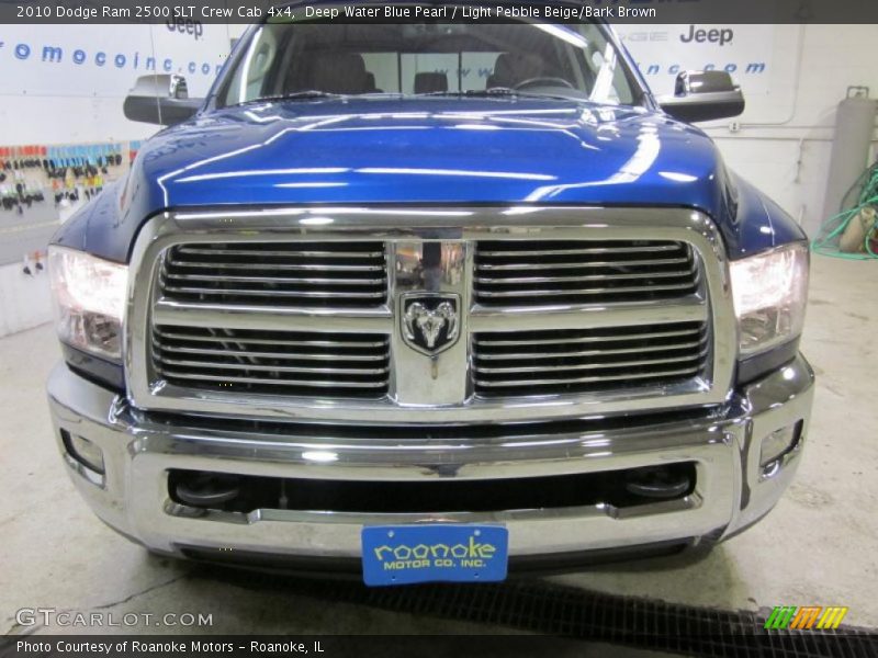 Deep Water Blue Pearl / Light Pebble Beige/Bark Brown 2010 Dodge Ram 2500 SLT Crew Cab 4x4