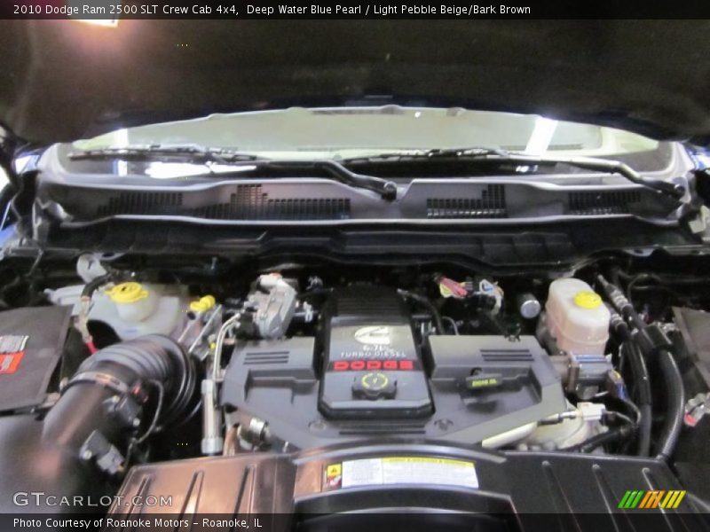 Deep Water Blue Pearl / Light Pebble Beige/Bark Brown 2010 Dodge Ram 2500 SLT Crew Cab 4x4