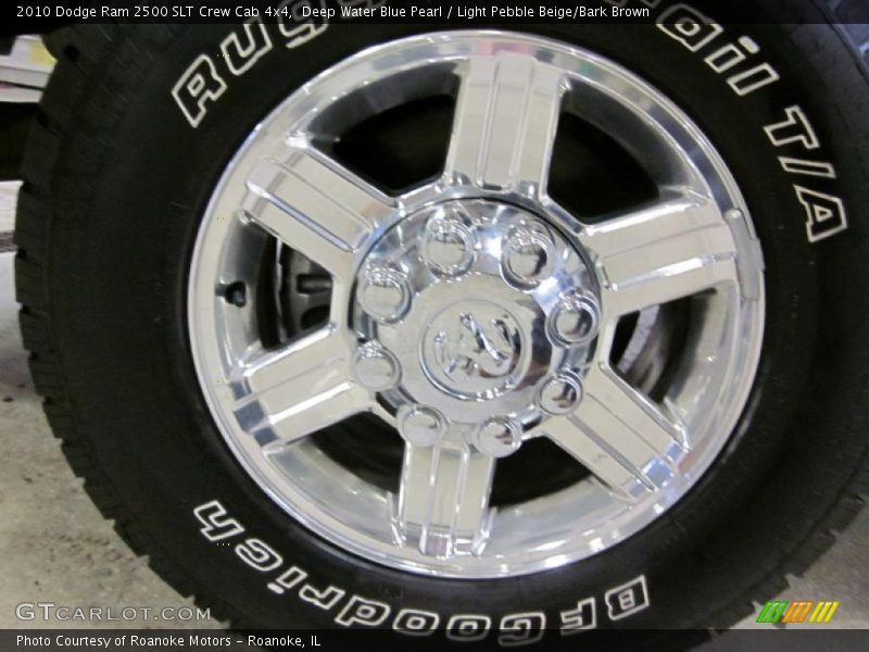 Deep Water Blue Pearl / Light Pebble Beige/Bark Brown 2010 Dodge Ram 2500 SLT Crew Cab 4x4