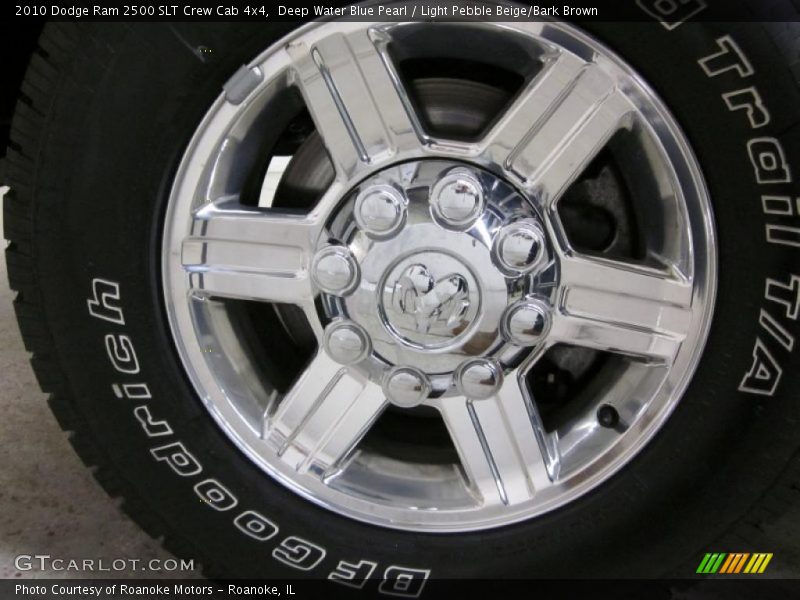 Deep Water Blue Pearl / Light Pebble Beige/Bark Brown 2010 Dodge Ram 2500 SLT Crew Cab 4x4