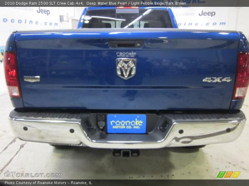 Deep Water Blue Pearl / Light Pebble Beige/Bark Brown 2010 Dodge Ram 2500 SLT Crew Cab 4x4