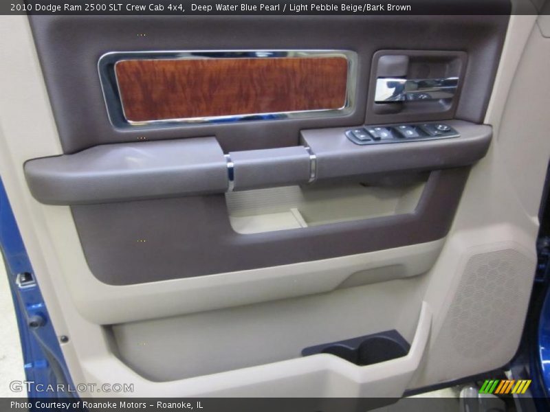 Deep Water Blue Pearl / Light Pebble Beige/Bark Brown 2010 Dodge Ram 2500 SLT Crew Cab 4x4