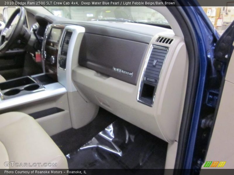 Deep Water Blue Pearl / Light Pebble Beige/Bark Brown 2010 Dodge Ram 2500 SLT Crew Cab 4x4