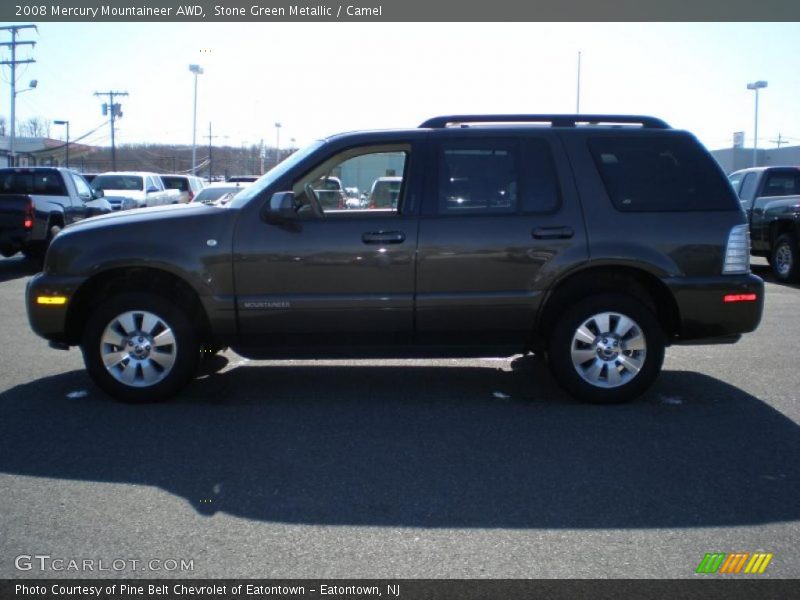 Stone Green Metallic / Camel 2008 Mercury Mountaineer AWD