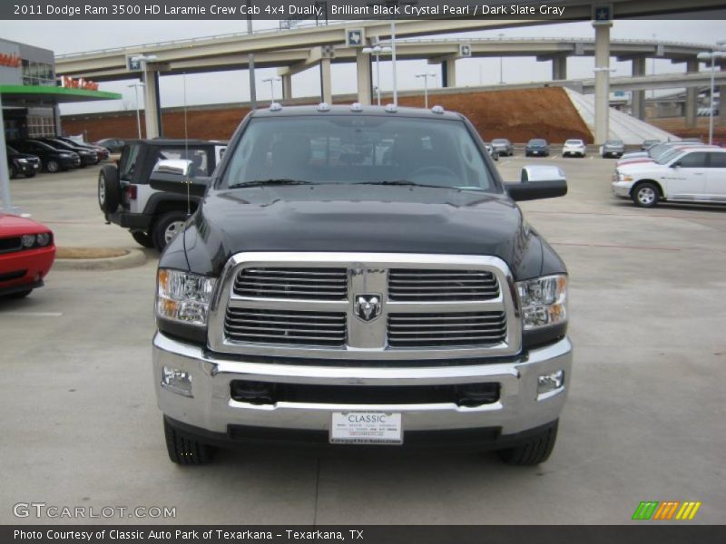 Brilliant Black Crystal Pearl / Dark Slate Gray 2011 Dodge Ram 3500 HD Laramie Crew Cab 4x4 Dually