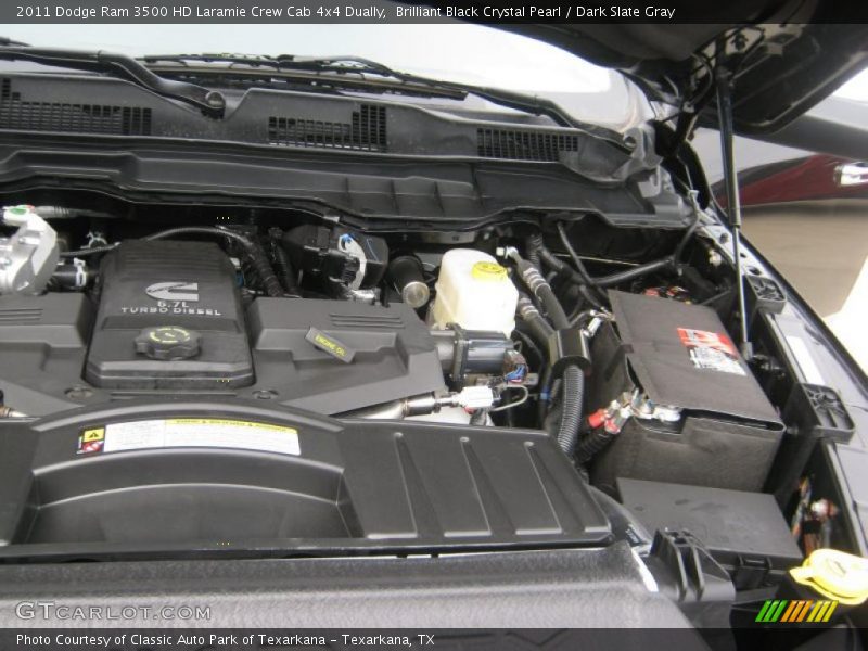 Brilliant Black Crystal Pearl / Dark Slate Gray 2011 Dodge Ram 3500 HD Laramie Crew Cab 4x4 Dually