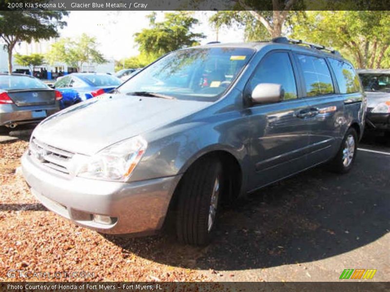 Glacier Blue Metallic / Gray 2008 Kia Sedona LX