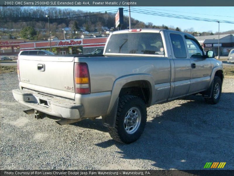Pewter Metallic / Graphite 2002 GMC Sierra 2500HD SLE Extended Cab 4x4