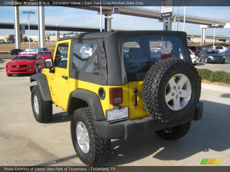 Detonator Yellow / Dark Slate Gray/Medium Slate Gray 2008 Jeep Wrangler X 4x4