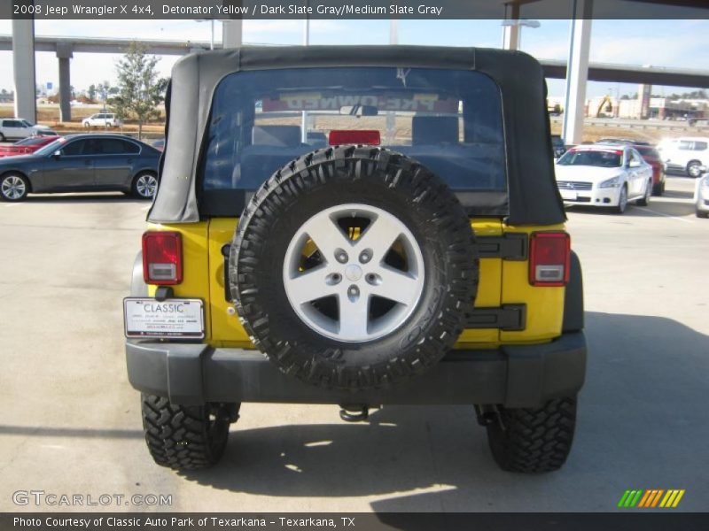 Detonator Yellow / Dark Slate Gray/Medium Slate Gray 2008 Jeep Wrangler X 4x4