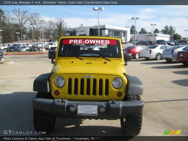 Detonator Yellow / Dark Slate Gray/Medium Slate Gray 2008 Jeep Wrangler X 4x4