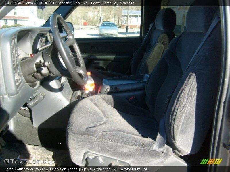 Pewter Metallic / Graphite 2002 GMC Sierra 2500HD SLE Extended Cab 4x4