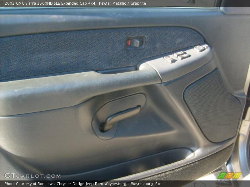 Pewter Metallic / Graphite 2002 GMC Sierra 2500HD SLE Extended Cab 4x4