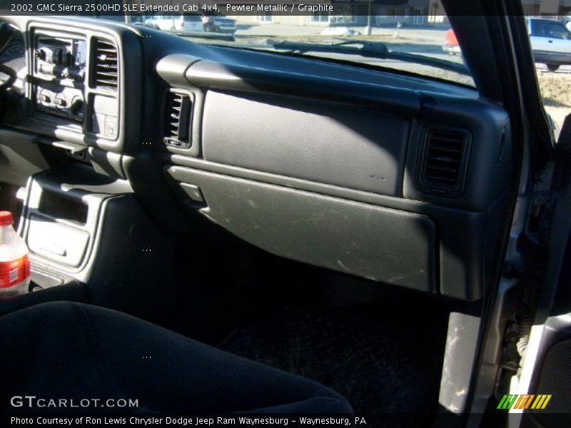 Pewter Metallic / Graphite 2002 GMC Sierra 2500HD SLE Extended Cab 4x4