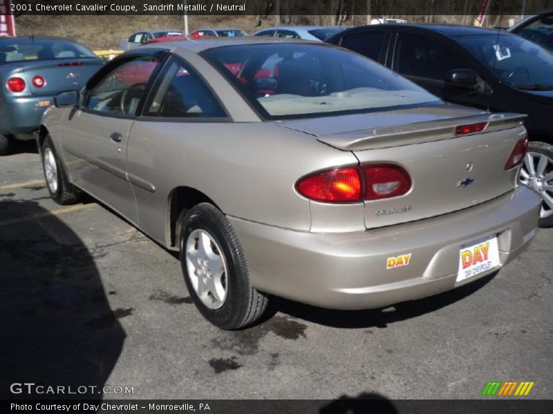 Sandrift Metallic / Neutral 2001 Chevrolet Cavalier Coupe