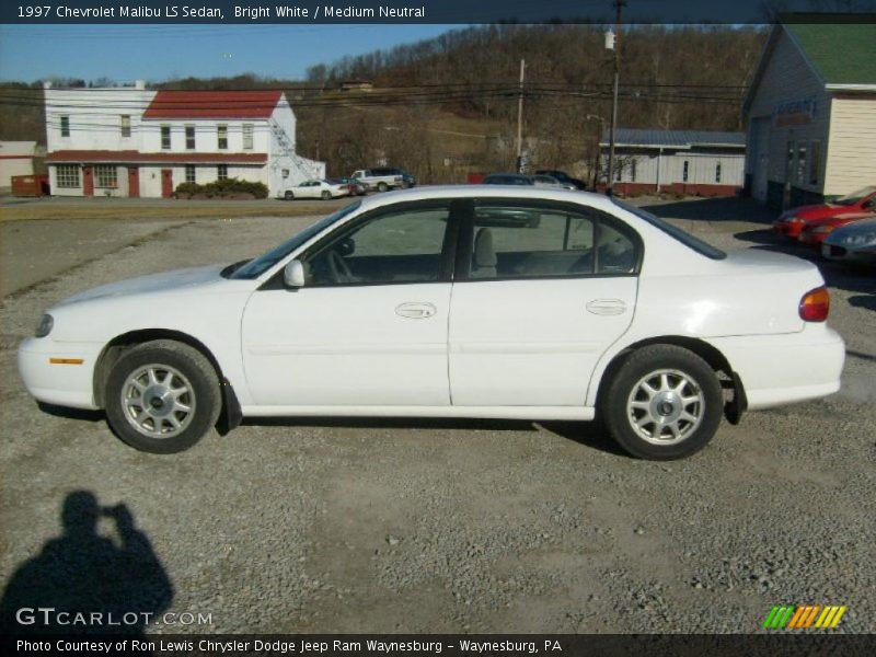 Bright White / Medium Neutral 1997 Chevrolet Malibu LS Sedan