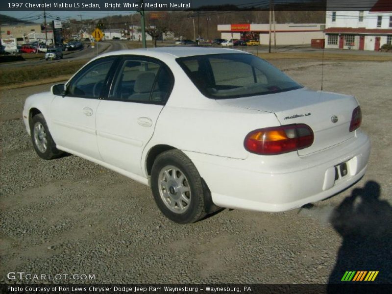 Bright White / Medium Neutral 1997 Chevrolet Malibu LS Sedan