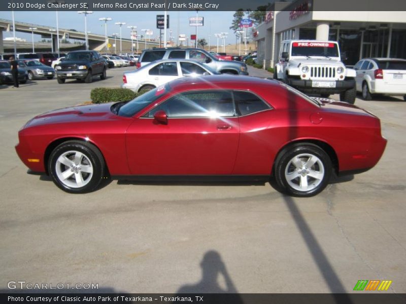 Inferno Red Crystal Pearl / Dark Slate Gray 2010 Dodge Challenger SE