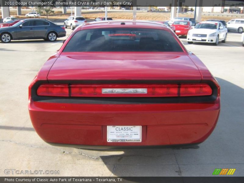 Inferno Red Crystal Pearl / Dark Slate Gray 2010 Dodge Challenger SE