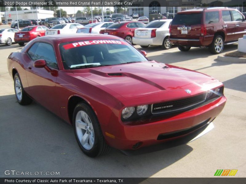 Inferno Red Crystal Pearl / Dark Slate Gray 2010 Dodge Challenger SE