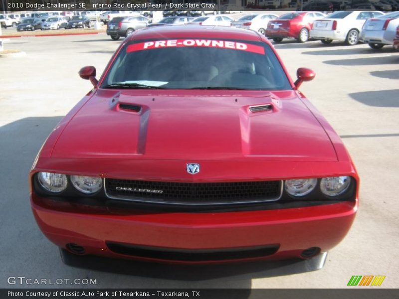 Inferno Red Crystal Pearl / Dark Slate Gray 2010 Dodge Challenger SE