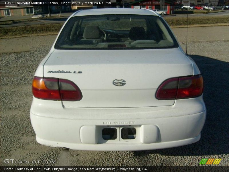Bright White / Medium Neutral 1997 Chevrolet Malibu LS Sedan