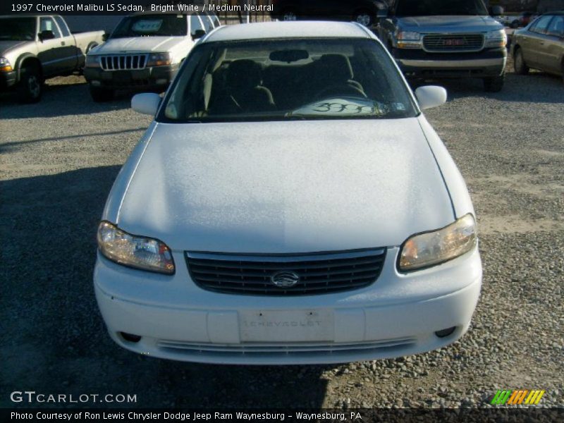 Bright White / Medium Neutral 1997 Chevrolet Malibu LS Sedan