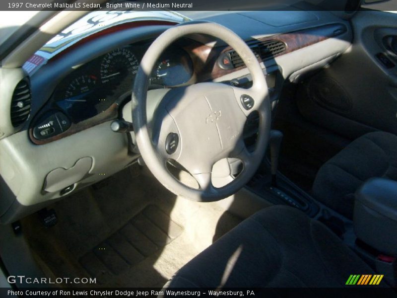 Bright White / Medium Neutral 1997 Chevrolet Malibu LS Sedan