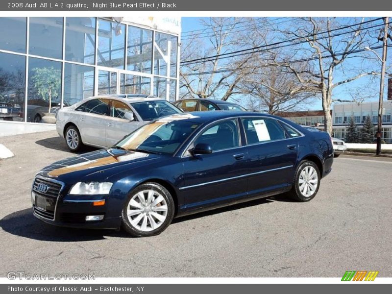 Night Blue Pearl Effect / Black 2008 Audi A8 L 4.2 quattro