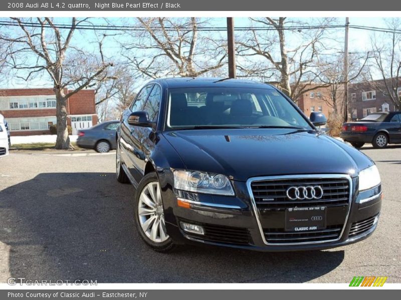 Night Blue Pearl Effect / Black 2008 Audi A8 L 4.2 quattro