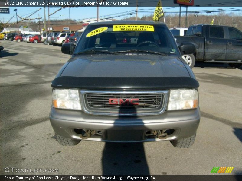 Pewter Metallic / Graphite 2002 GMC Sonoma SLS Extended Cab 4x4