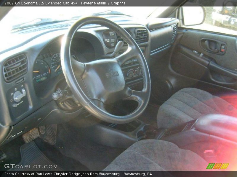 Pewter Metallic / Graphite 2002 GMC Sonoma SLS Extended Cab 4x4
