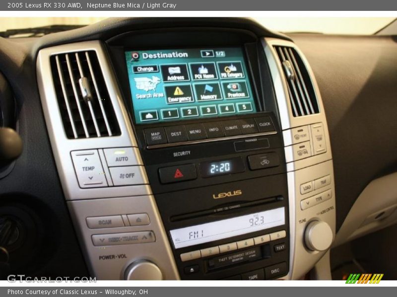 Neptune Blue Mica / Light Gray 2005 Lexus RX 330 AWD