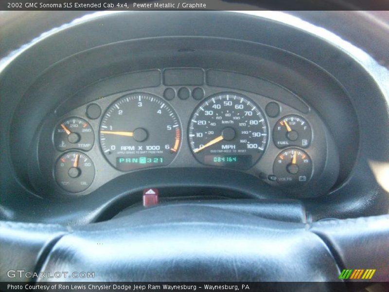 Pewter Metallic / Graphite 2002 GMC Sonoma SLS Extended Cab 4x4